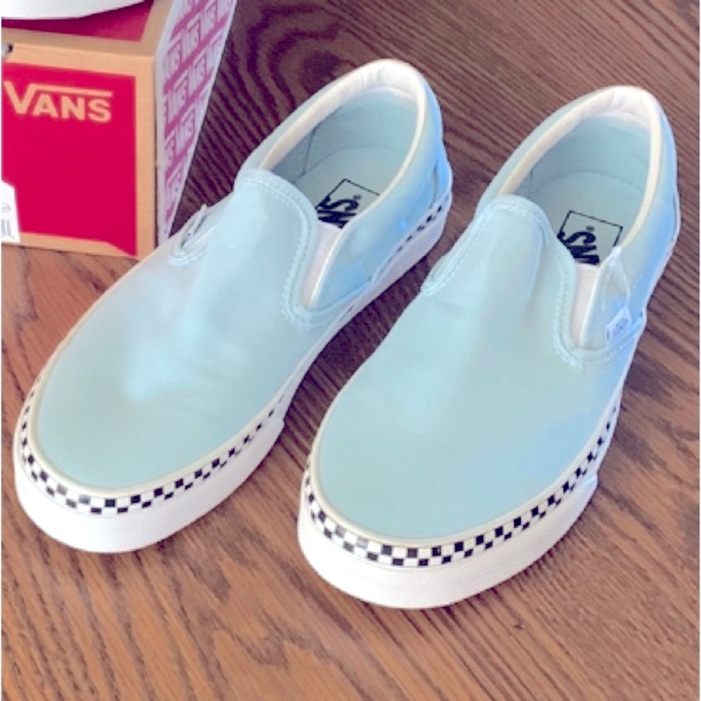 VANS ❤️ Light Blue ❤️ and White ❤️ ❤️ ❤️